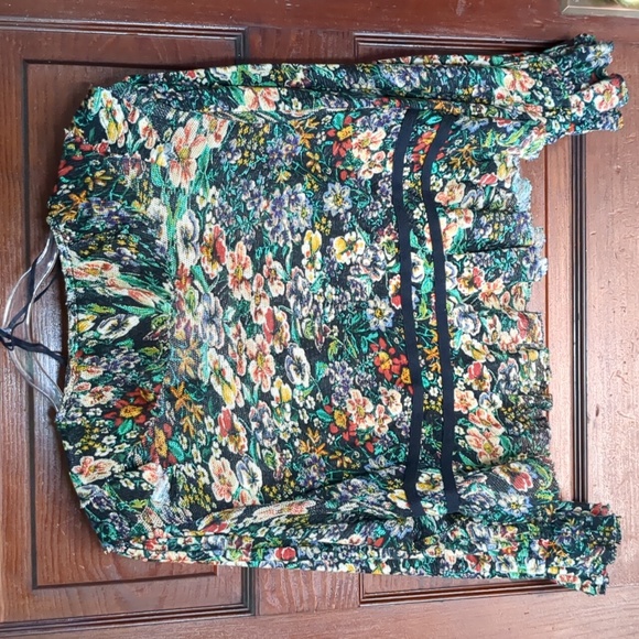 FREE PEOPLE Rudi Ruffle Top / Night Garden Combo - Picture 5 of 12